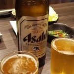 炭火焼肉屋台 たじま屋 - ビール大瓶500円