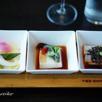 中国菜 老四川 飄香 銀座三越店 - 冷菜三味竹盆 本日の前菜三種