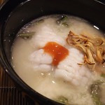 馳走菴 ひじり - 鱧の冷やしトロロ汁松茸添え