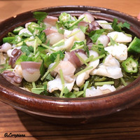 日本料理 e. - 活蛸とﾒｶﾌﾞとｵｸﾗと生姜の炊き込みごはん