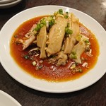 豫園　 - 蒸し鶏肉醤油ソースかけ