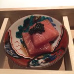 夏零 - 大トロの紹興酒漬け、キャビア