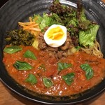 SPICY CURRY 魯珈 - ろかプレート(タコと茄子の辛口トマトカレー)