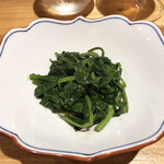 一碗水 - 随意炒通菜(空芯菜 にんにくと腐乳の炒め)