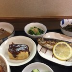 ささら - アジ塩焼き 雷豆腐