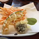 あがたそば処 - ランチ ミニ天ぷら