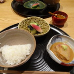 銀座くどう - ご飯が劇的に美味しかった♪このよそい方美味しいです