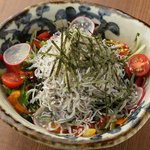 Whitebait and seaweed salad