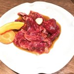 さんか亭 - 【2017年12月】人気の『薬念カルビ@900円』、今回は単品発注。