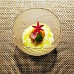 ハクガ - トウモロコシのムースと生雲丹