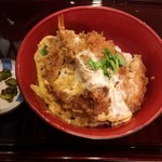 かつふじ - カツ丼120g＋えびフライ130円