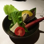 ワインと天婦羅 あら木 大名 - 前菜盛り合わせ②