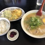 長浜ラーメンとん吉 - ラーメン定食♪