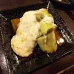 金町製麺 - 蒸しナスの山かけ