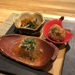 シャンパン&ワインと熟成鮨 Rikyu - 前菜三種