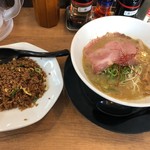 Ramen Ginryuu - エビ塩鶏白湯&Ａセットミニチャーハン