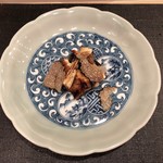 すし昇 - 穴子の蒲焼きエリンギのソース、サマートリュフを添えて