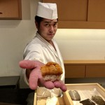 すし昇 - はだての雲丹 手渡しで頂きます