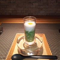リストランテ 鶴ノ荘 - オクラのすりながし、京都の生ゆば、雲丹