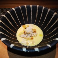 リストランテ 鶴ノ荘 - とうもろこしのスープ、フォアグラ、焼きとうもろこし