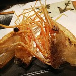 のどぐろ専門 銀座 中俣 - お刺身ボタン海老頭の素揚げ