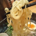 麺匠 たか松 - 良い麺。細くてかたくて。