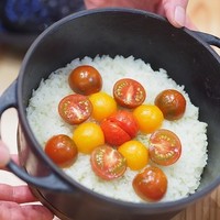 天婦羅 みやしろ - 「赤紫黄色トマトの炊き込みご飯」