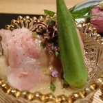 おにく 花柳 - 和牛リブロースの湯引き