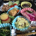 旬楽膳 - 花火弁当を作りました(鮎は先日釣ったもの)