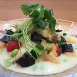 飯田商店 - 限定「秘伝豆乳とスダチ酢の冷やし麺～本山葵をきかせて～」1250円