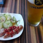 仲村商店　立呑み処 - ｿｰｾｰｼﾞ+生ﾋﾞｰﾙ