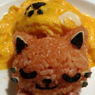 cute animal Omelette Rice