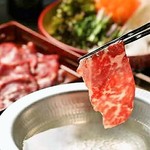 [仅限午餐]豪华松阪牛和松阪猪肉的涮锅涮火锅