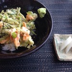 山水の技 - かきあげ天茶と香の物