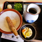 手造りうどん 楽々 - 天ざる用薬味ｾｯﾄ