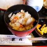 手造りうどん 楽々 - かやくご飯