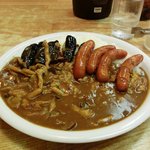 CoCo壱番屋 - カレー一辛、きのこ、ソーセージ、ナスのトッピング