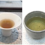 日本料理 TOBIUME - 野菜達のしずく•青ウーロン茶