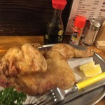 焼とり よね田 - 180630大山鶏半身揚げ980円