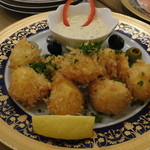 レストラン山水 - フライドカマンベールチーズクラッカー添え