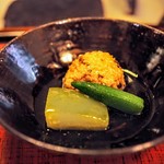 うかい鳥山 - 蓮根饅頭 冬瓜おくら