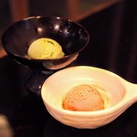 うかい鳥山 - いちご&抹茶アイス