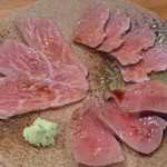 酒場  シナトラ - 肉刺の盛り合わせ①