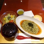 麻布茶房 - サービスランチCセット煎茶そばと焼鳥丼1,200円
