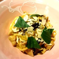 biodinamico - 太っちょナスと鶏肉の煮込みソース