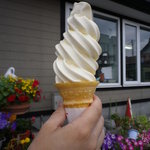 浦臼ヘルシー食品物産館 - 豆乳ソフトクリーム　270円