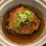 魚料理を食べて蕎麦で〆る店 高木 - 揚げ茄子（京水茄子）