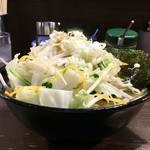 家系ラーメン クックら - ［2018/07］ラーメン・麺固め(680円)＋野菜盛り(80円)＋味付玉子(80円)