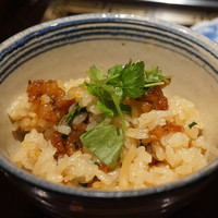 御料理 堀川 - 新生姜と揚げた鱧の炊き込みご飯