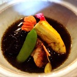 山のごはんよもぎ - トロットロのワカメソース (*ﾉ∀`*)